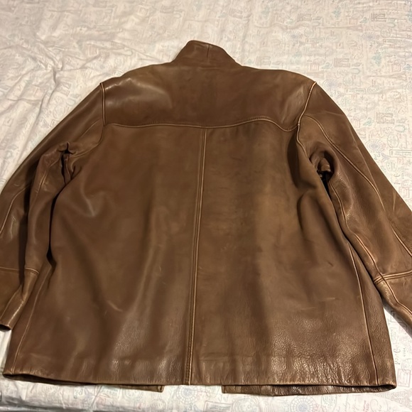 Lather jacket Brown color XL - Picture 5 of 7